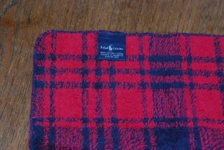 Set of 6 Ralph Lauren Red & Black PlaidWash Cloths (washed and not) 2