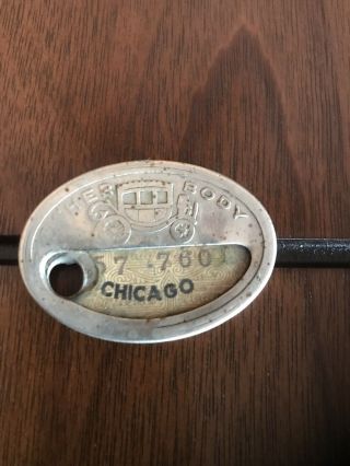 Vintage Fisher Auto Body Employee Id Badge Emblem Chit Lapel Pin Chicago Wow