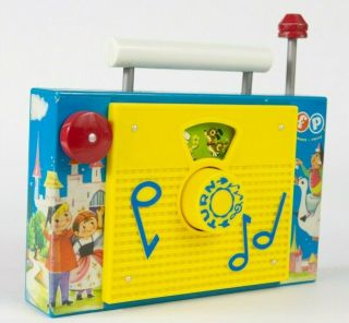 Vintage Fisher Price Tv Radio Musical Toy Farmer In The Dell