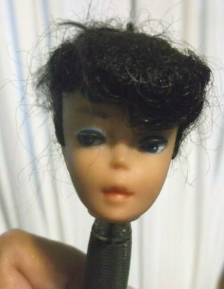 Vintage Barbie Ponytail Barbie Head Only No Splits Dark Hair