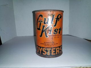 Vintage Gulf Kist Oyster Tin Can 5oz.  Orleans