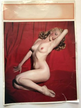 Vintage December 1953 Marilyn Monroe Nude Calendar Insert Picture