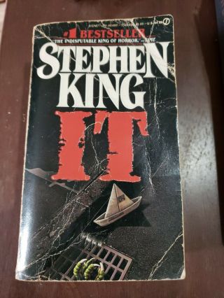 Stephen King It Vintage Horror 1987 1st Edition September 1987 Paper Back Clown