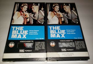 The Blue Max Vhs Vintage Magnetic Video 1979 George Peppard Ursula Andress