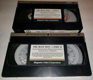 THE BLUE MAX VHS VINTAGE MAGNETIC VIDEO 1979 GEORGE PEPPARD URSULA ANDRESS 2