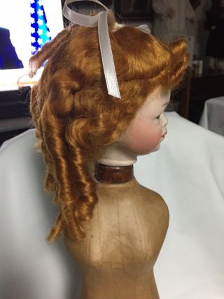 Vintage Doll Mohair Wig,  Irish Model Sz 11 - 12 Chestnut Color 3