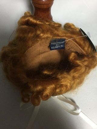 Vintage Doll Mohair Wig,  Irish Model Sz 11 - 12 Chestnut Color 5