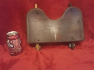 Vintage Choate School Wood Crew Rowing Shell Seat On Rollers