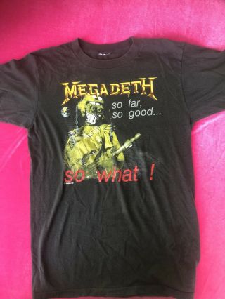 Megadeth,  So Far,  So Good,  So What,  Vintage 1987 Tour Shirt Size M?