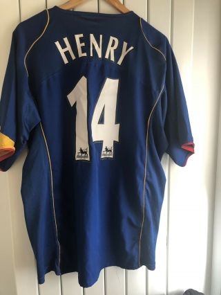 Vintage Retro Arsenal Away 2004/05 Shirt Henry 14