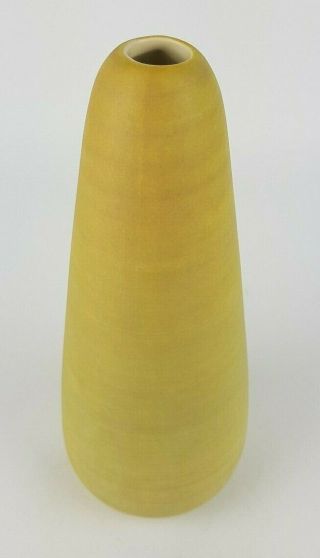 Vintage 1950 - 60 ' s VILLEROY AND BOCH Yellow Vase West German Pottery Fat Lava Era 3