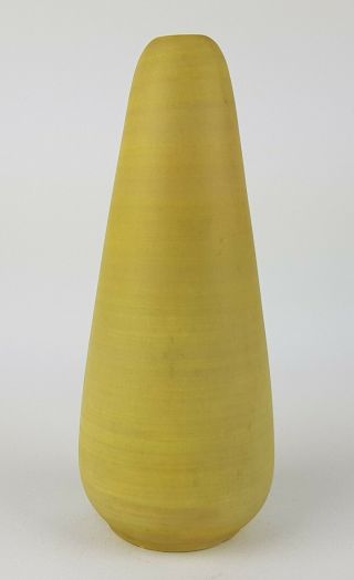 Vintage 1950 - 60 ' s VILLEROY AND BOCH Yellow Vase West German Pottery Fat Lava Era 5