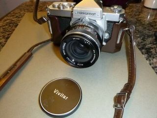 Vintage Nikon Nikkormat Ft Film Camera - 28mm Lens,  50mm?,  Case & Many