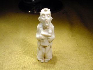 Excavated Unpainted Vintage Art Deco Funny Singer As Mini Candle Holder Art 9294