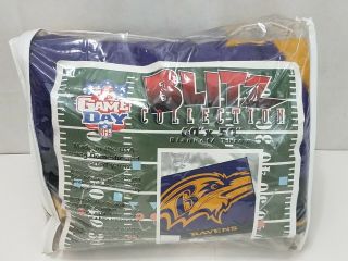 Baltimore Ravens Soft Fleece Blanket Throw 60 X 50 Inch Biederlack Vintage 1997 2