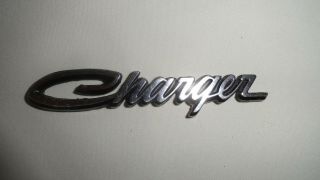 Vintage 68,  69,  70,  71,  72.  Ect.  Dodge Charger Sail Panel Script Emblem Badge 3680687