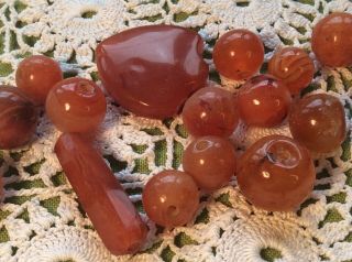 Vintage/antique Carnelian Beads,  Loose,  Jewellery Making,  Spares,  Mixed Sizes
