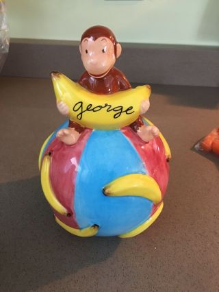 Vintage (1997) Curious George Ceramic Collectible Bank