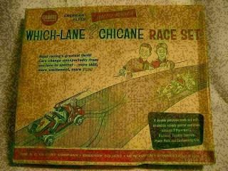 Vintage Gilbert Slot Car Race Set Wich - Lane Chicane