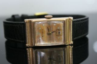 Vintage Bulova 21j 14k Rose Gold Filled Hand Wind Wrist Watch Made In U.  S.  A.