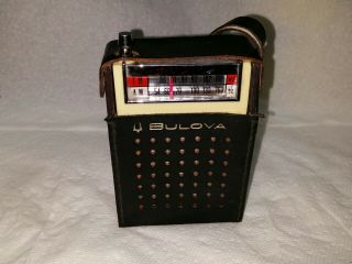 Vintage Bulova Transistor Am Fm Pocket Radio Japan