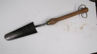 Garden Shovel Spade Vintage Trowel Hand Tool Metal Wood Long Handle