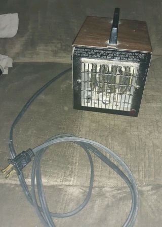 Vintage Big Heat Space Heater/fan Model 6200 1500/1200 Watts Temp Dial Heat Dial