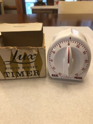 Vintage 1950s Lux Minute Minder Kitchen Timer - Mid Century - Robertshaw