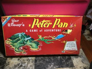 Vintage Transogram 1953 Walt Disney’s Peter Pan Game Of Adventure Travel Game