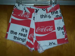 Rare Vintage 1970s Coca Cola COKE Shorts It ' s the Real Thing Women ' s Size S 2