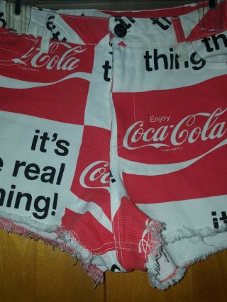Rare Vintage 1970s Coca Cola COKE Shorts It ' s the Real Thing Women ' s Size S 5
