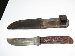 Vintage Antique Remington Pocket Knife Stag Horn