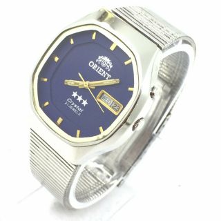 Vintage Mens Orient Crystal Automatic 21 - J D\d 36mm Japan Wrist Watch A4037