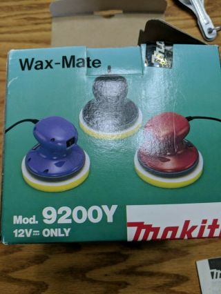 Vintage Makita 9200y Wax - Mate 12v Dc (car Battery) Red Polisher