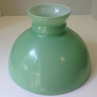 Vintage Green 10 " Fitter Oil Lamp Shade Fits Aladdin B & H Rayo Coleman