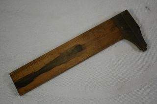 Vintage Stanley No.  136 1/2 Wood & Brass Woodworking Vernier Caliper 4