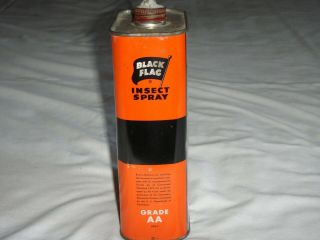 Vintage Black Flag Insect Spray Can Tin with DDT Rare Quart Size Los Angeles,  CA 3