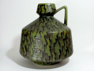 Ilkra Tall Handled Ceramic Vase German Art Pottery 1960/70s Modernist Vintage