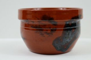 Vintage Redware Pottery Bowl Signed L B Pa 1985 (lester Breininger) 4.  25 " W 3 " H