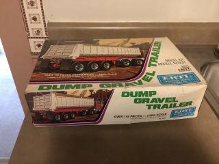 1970s Ertl 8020 Dump Gravel Truck Trailer Vintage 1/25 Model Kit
