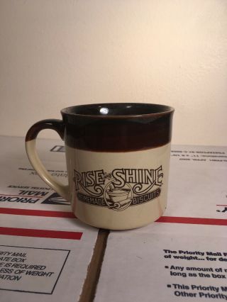 Hardee’s Vintage Coffee Cup Mug 1984 Rise And Shine Homemade Biscuits