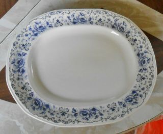 Vintage Iroquois China Clinton Inn Oval Serving Platter 13 " Henry Ford Museum