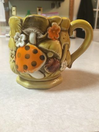 Vintage Mushroom Mug By Fred Roberts Co 1970s Japan Ceramic Coffee Tea Retro Cup
