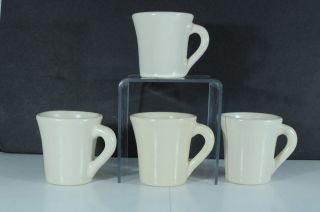 Vtg Catalina Set Of 4 Demitasse Coffee Mug Cups Ivory/off - White