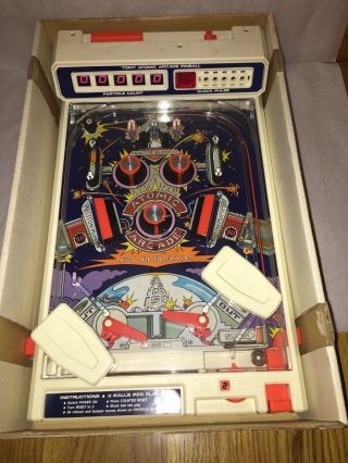 Vintage 1979 Electronic Atomic Arcade Pinball by Tomy - Table Top Pin Ball 3