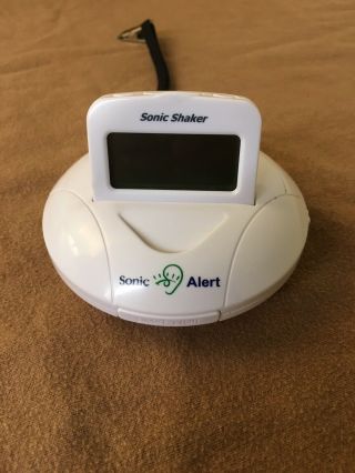 Sonic Model Sbp100 Lcd Travel Alarm Clock Bed Shaker Wrist Band
