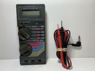 Radio Shack Micronta 22 - 185a Digital Lcd 23 Range Multimeter With Leads