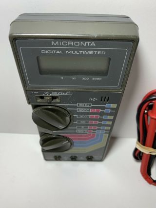 Radio Shack Micronta 22 - 185a Digital LCD 23 Range Multimeter With Leads 2