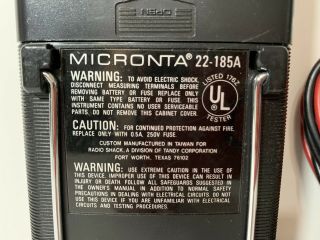 Radio Shack Micronta 22 - 185a Digital LCD 23 Range Multimeter With Leads 6