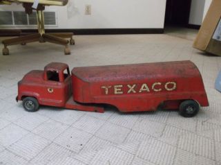 Vintage Buddy L Toys 1950’s Texaco Tanker Truck Pressed Steel Moline Fuel Truck